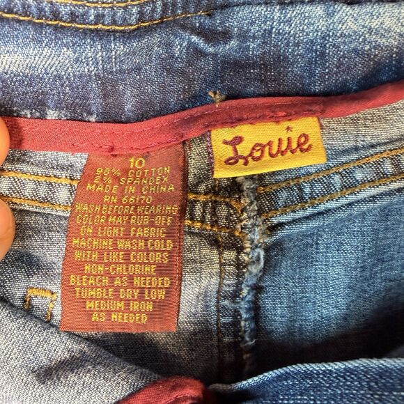 VTG Y2K LOUIE DENIM Maxi Jean Skirt Boho Grunge 2000s Urban Outfitters Sz 10 - Picture 6 of 8